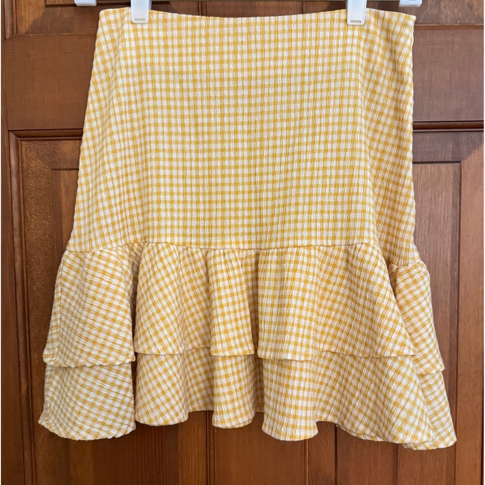 Nasty Gal Mini Skirt Womens 0 Custard Yellow Lightweight Side Zip